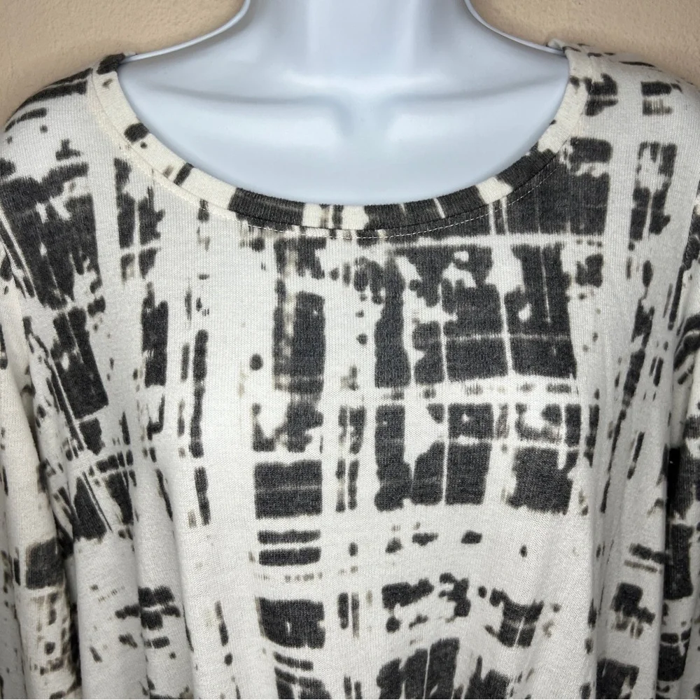 Medium Rose And Olive Beige Grey Tie Dye Pullover Casual Boho